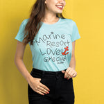 Women Round Neck Marine Resort Cotton T-Shirt