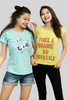 Womens Round Neck Pack of 2 Light Combo T-Shirts