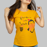 Women Round Neck Penguin Rich Cotton T-Shirt
