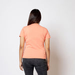 Women Round Neck Peach City Of Joy Cotton T-shirt