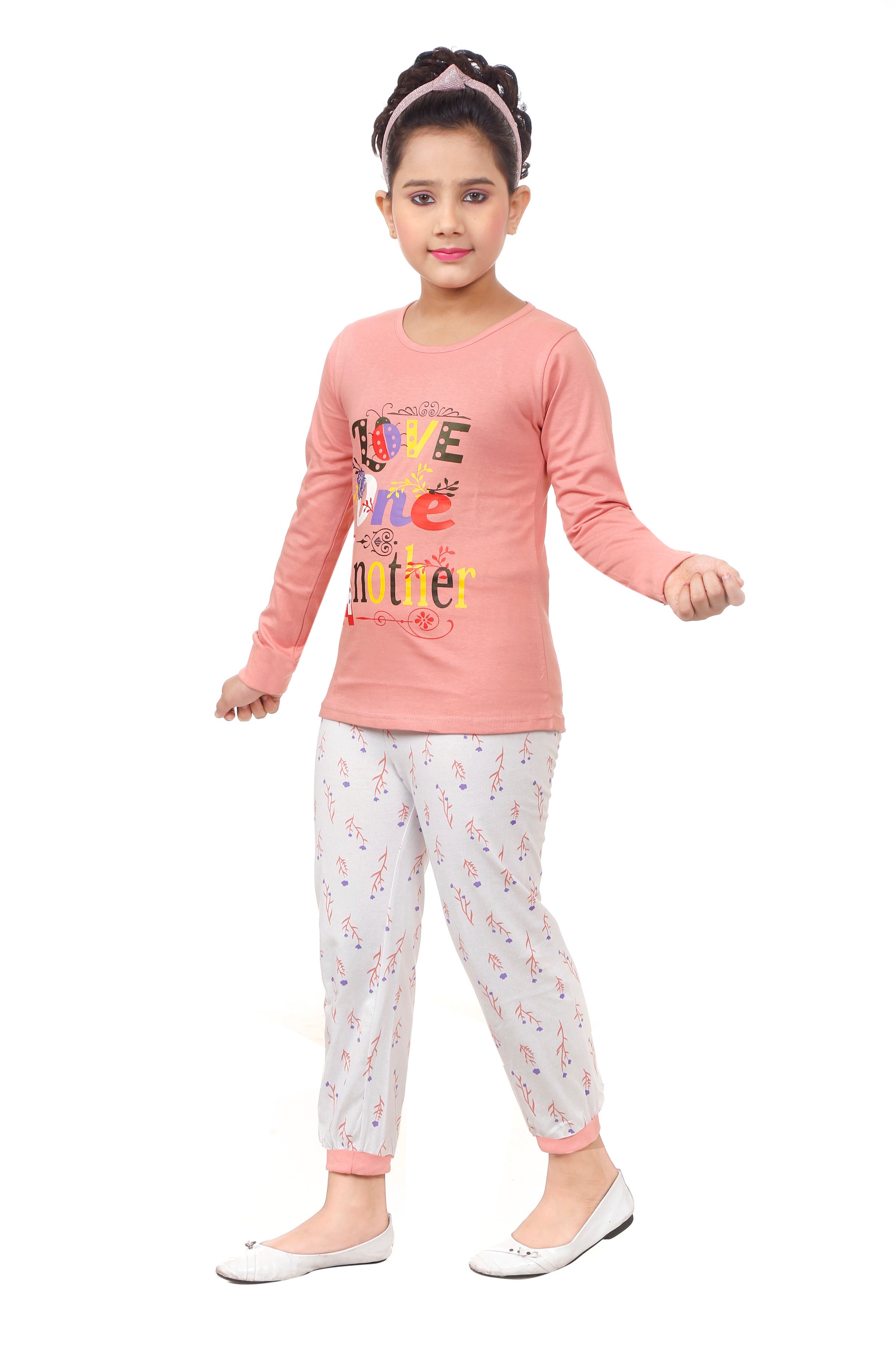 night dress cotton pant and top Hop To Bed Jersey Knit Cotton Short Top / Long Pants PJ Set