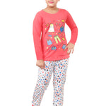 Hosiery Cotton Night Dress | Night Suits | Top and Pant Set | Stylish Dress For Girls Print