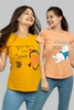 Womens Round Neck Pack of 2 Combo T-Shirts