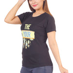 Women Round Neck The Your Feature Cotton T-shirt | Cotton and Stylish T-Shirt